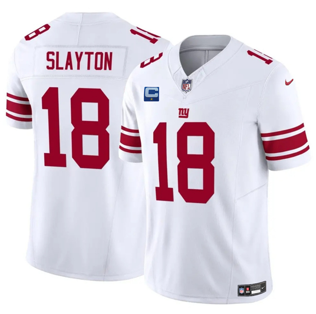 Men's New York Giants #18 Darius Slayton White 2025 F.U.S.E. With 1-Star C Patch Vapor Untouchable Limited Stitched Jersey